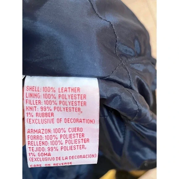 Vintage NFL Seattle Seahawks Jacket Suede Leather Bomber Full Zip Mens XL - Picture 5 of 13